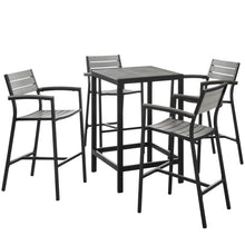 Load image into Gallery viewer, Maine 5 Piece Outdoor Patio Bar Set by Modway
