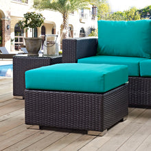 Load image into Gallery viewer, Convene Outdoor Patio Fabric Square Ottoman by Modway
