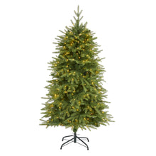Load image into Gallery viewer, 5&#39; Vancouver Fir &#39;Natural Look&#39; Artificial Christmas Tree w/ 350 Clear LED Light
