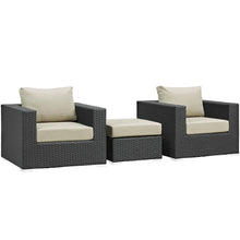 Load image into Gallery viewer, Sojourn 3 Piece Outdoor Patio Sunbrella¨ Sectional Set by Modway
