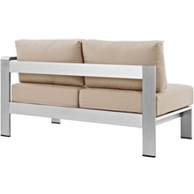 Load image into Gallery viewer, Shore Right-Arm Corner Sectional Outdoor Patio Aluminum Loveseat by Modway
