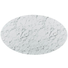 Load image into Gallery viewer, Lippa 78&quot; Oval Faux Marble Dining Table by Modway
