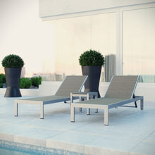 Load image into Gallery viewer, Shore 3 Piece Outdoor Patio Aluminum Set by Modway
