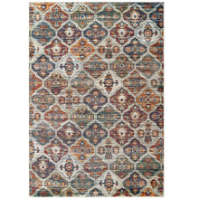 Load image into Gallery viewer, Tribute Azalea Distressed Vintage Floral Lattice 5x8 Area Rug by Modway
