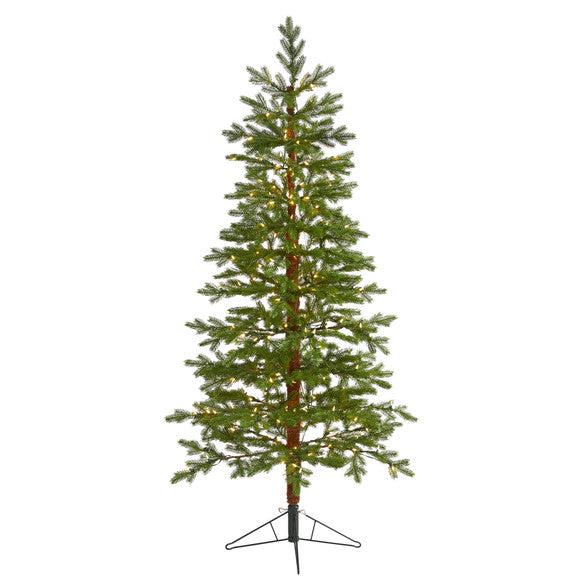 6.5' Fairbanks Fir Artificial Christmas Tree w/250 Clear Warm LED Lights