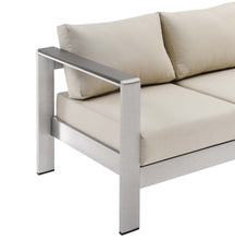 Load image into Gallery viewer, Shore Outdoor Patio Aluminum Sofa by Modway
