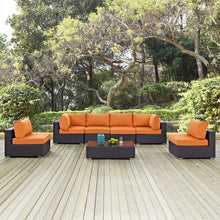 Load image into Gallery viewer, Convene 7 Piece Outdoor Patio Sectional Set by Modway
