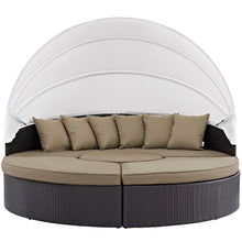 Load image into Gallery viewer, Convene Outdoor Patio Wicker Rattan Canopy Sectional Daybed by Modway
