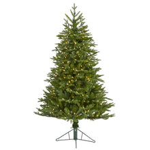 Load image into Gallery viewer, 5&#39; Cambridge Fir Artificial Christmas Tree with 300 Clear Warm LED Lights
