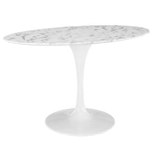 Load image into Gallery viewer, Lippa 54&quot; Oval Faux Marble Dining Table by Modway
