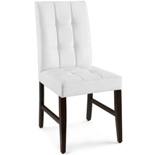 Load image into Gallery viewer, Promulgate Biscuit Tufted Upholstered Faux Leather Dining Side Chair Set of 2 by Modway
