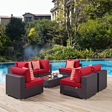 Load image into Gallery viewer, Convene 7 Piece Outdoor Patio Sectional Set by Modway
