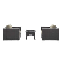 Load image into Gallery viewer, Convene 3 Piece Set Outdoor Patio with Fire Pit by Modway
