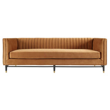 Load image into Gallery viewer, Devote Channel Tufted Performance Velvet Sofa by Modway
