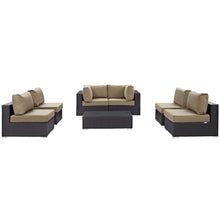 Load image into Gallery viewer, Convene 7 Piece Outdoor Patio Sectional Set by Modway
