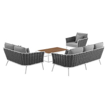Load image into Gallery viewer, Stance 4 Piece Outdoor Patio Aluminum Sectional Sofa Set by Modway
