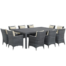 Load image into Gallery viewer, Summon 11 Piece Outdoor Patio Sunbrella¨ Dining Set by Modway
