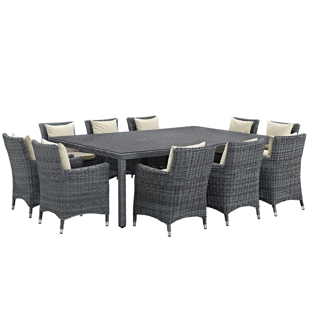 Summon 11 Piece Outdoor Patio Sunbrella¨ Dining Set by Modway