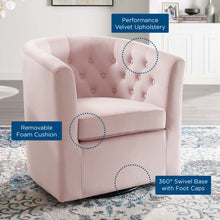 Load image into Gallery viewer, Prospect Tufted Performance Velvet Swivel Armchair by Modway
