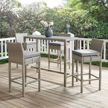 Load image into Gallery viewer, Conduit Outdoor Patio Wicker Rattan Bar Stool Set of 4 by Modway
