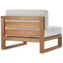 Load image into Gallery viewer, Upland 4-Piece Outdoor Patio Teak Wood Sectional Sofa Set by Modway
