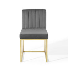 Load image into Gallery viewer, Carriage Channel Tufted Sled Base Performance Velvet Dining Chair by Modway
