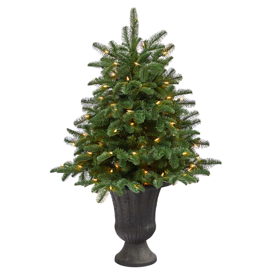 3.5' South Carolina Spruce Artificial Christmas Tree w/ 100 White Warm Light