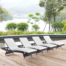 Load image into Gallery viewer, Convene Outdoor Patio Chaise Set of 4 by Modway
