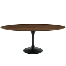 Load image into Gallery viewer, Lippa 78&quot; Oval Walnut Wood Dining Table by Modway

