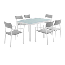 Load image into Gallery viewer, Raleigh 7 Piece Outdoor Patio Aluminum Dining Set by Modway
