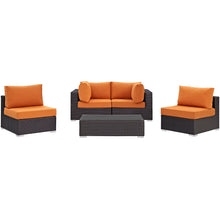 Load image into Gallery viewer, Convene 5 Piece Outdoor Patio Sectional Set by Modway
