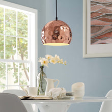 Load image into Gallery viewer, Dimple 10&quot; Half-Sphere Rose Gold Pendant Light by Modway
