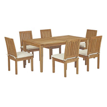 Load image into Gallery viewer, Marina 7 Piece Outdoor Patio Teak Dining Set by Modway
