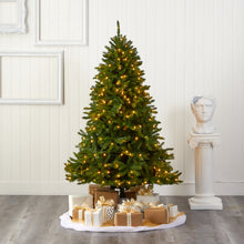 Load image into Gallery viewer, 6' Sierra Spruce 'Natural Look' Artificial Christmas Tree w/ 300 Clear LED Light
