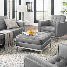 Load image into Gallery viewer, Loft Tufted Vegan Leather Ottoman by Modway
