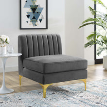 Load image into Gallery viewer, Triumph Channel Tufted Performance Velvet Armless Chair by Modway
