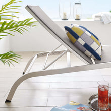 Load image into Gallery viewer, Savannah Mesh Chaise Outdoor Patio Aluminum Lounge Chair by Modway
