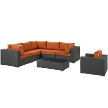 Load image into Gallery viewer, Sojourn 7 Piece Outdoor Patio Sunbrella¨ Sectional Set by Modway
