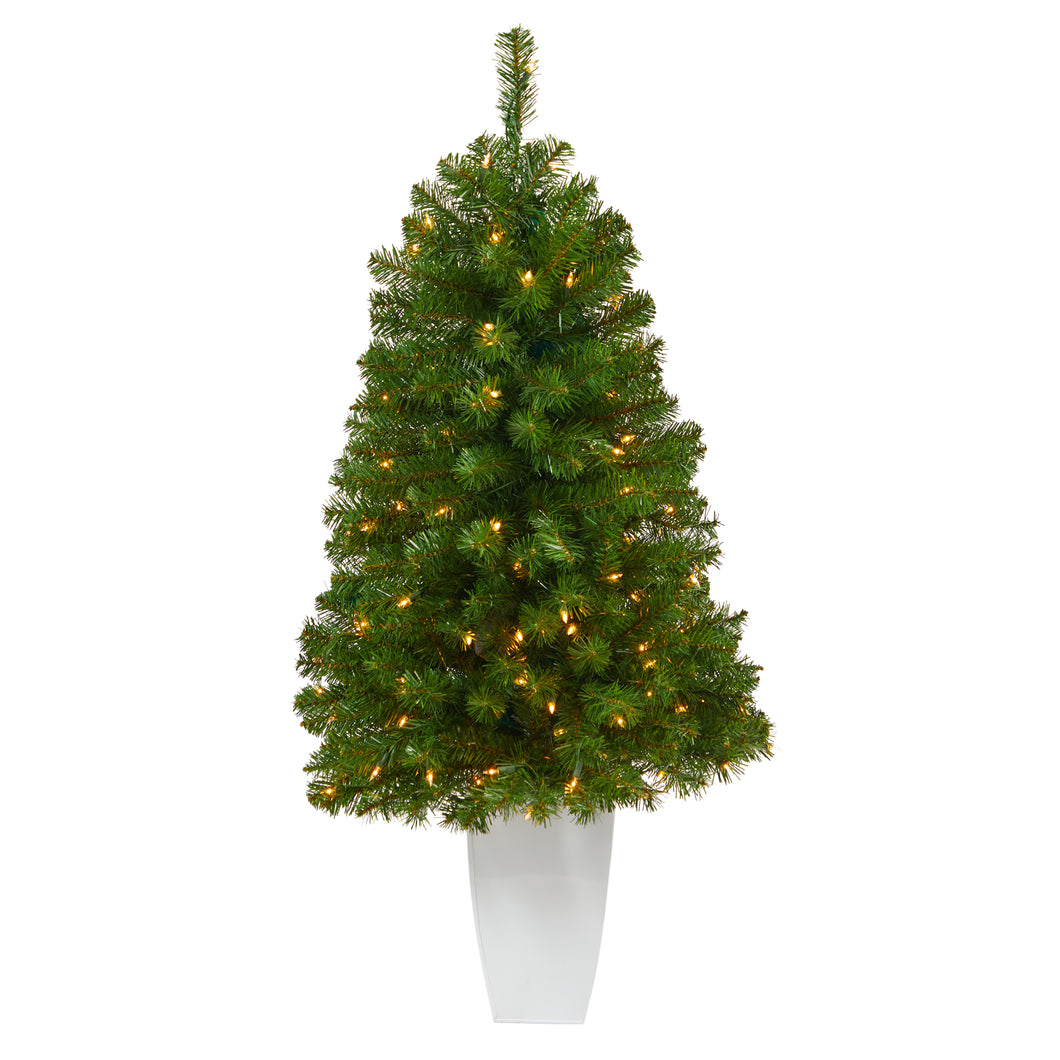 50' Virginia Fir Artificial Christmas Tree w/ 100 Clear Lights & 223 Bendable