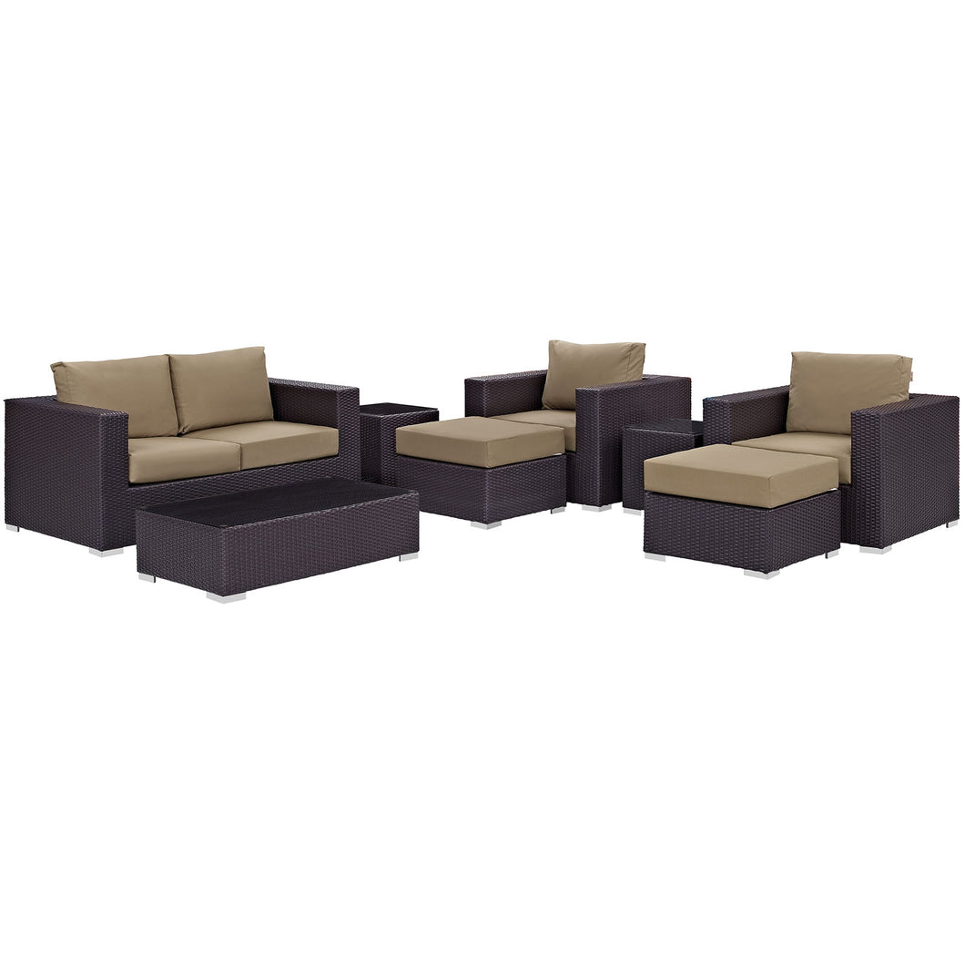 Convene 8 Piece Sofa Set in Espresso Mocha