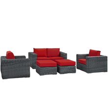 Load image into Gallery viewer, Summon 5 Piece Outdoor Patio Sunbrella¨ Sectional Set by Modway
