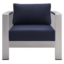 Load image into Gallery viewer, Shore 4 Piece Sunbrella¨ Fabric Outdoor Patio Aluminum Set by Modway
