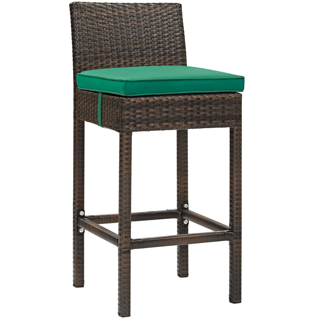 Conduit Outdoor Patio Wicker Rattan Bar Stool in B