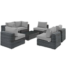 Load image into Gallery viewer, Summon 7 Piece Outdoor Patio Sunbrella¨ Sectional Set by Modway
