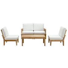 Load image into Gallery viewer, Marina 5 Piece Outdoor Patio Teak Set by Modway
