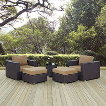 Load image into Gallery viewer, Convene 5 Piece Outdoor Patio Sectional Set by Modway
