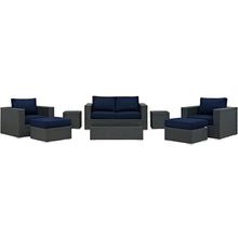 Load image into Gallery viewer, Sojourn 8 Piece Outdoor Patio Sunbrella¨ Sectional Set by Modway
