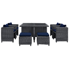 Load image into Gallery viewer, Summon 9 Piece Outdoor Patio Sunbrella¨ Dining Set by Modway
