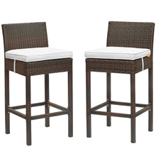 Load image into Gallery viewer, Conduit Outdoor Patio Wicker Rattan Bar Stool Set of 2 by Modway
