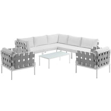 Load image into Gallery viewer, Harmony 8 Piece Outdoor Patio Aluminum Sectional Sofa Set by Modway
